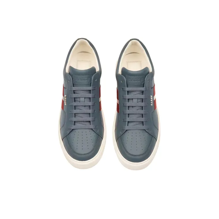 BALLY Moony Stylish Skateboarding Shoes Men's Blue Red-2