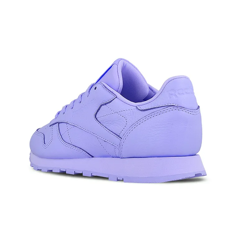 Reebok Classic Leather Running Shoes Women's Low-Top Dark Purple-3