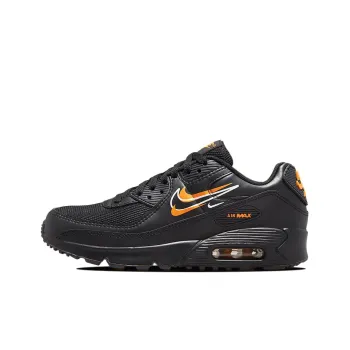 Nike Air Max 90 Cushioning Anti Slip And Wear Resistant Low Top Running Shoes Men's Black