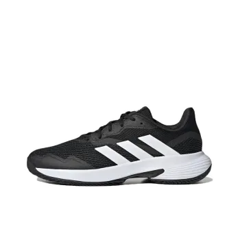Adidas CourtJam Series Clay Wear-Resistant Low-Top Tennis Shoes Men's Black