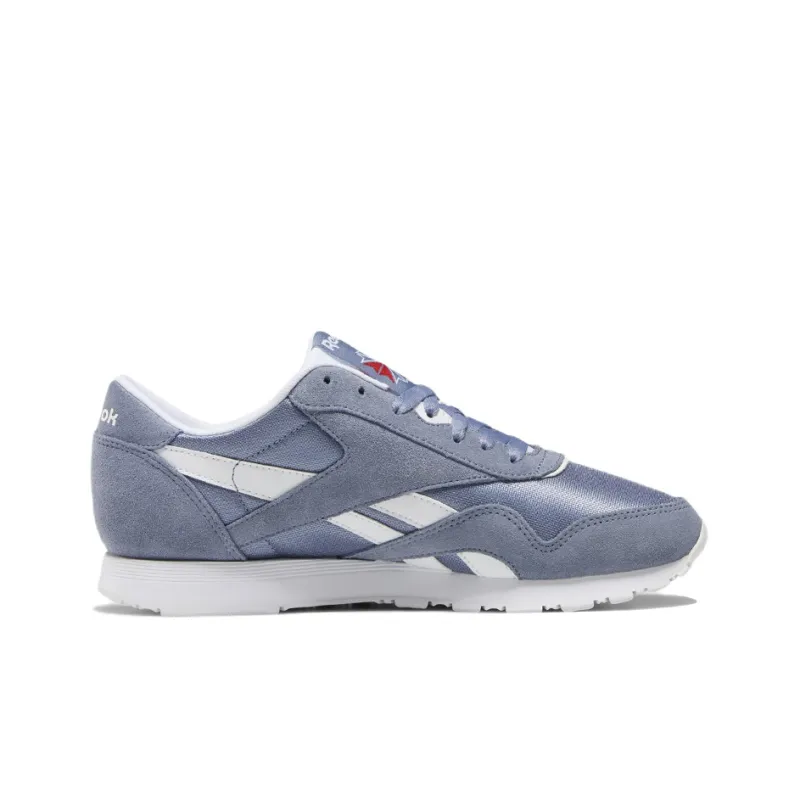 Reebok Classic Nylon Running Shoes Women's Low-Top Light Blue-1