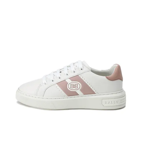 BALLY B-Chain Skateboard Shoes Women's Low-Top White With Pink Tail