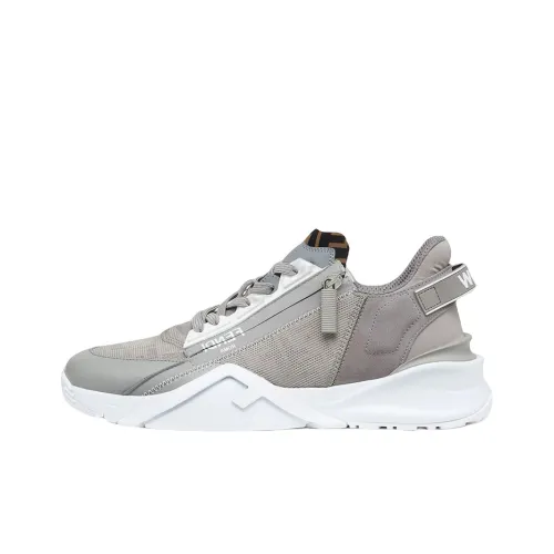 FENDI Flow Casual Shoes Men Low-Top Gray