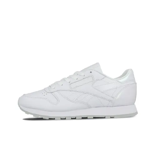 Reebok Classic Leather Running Shoes Women's Low-Top Cloud White