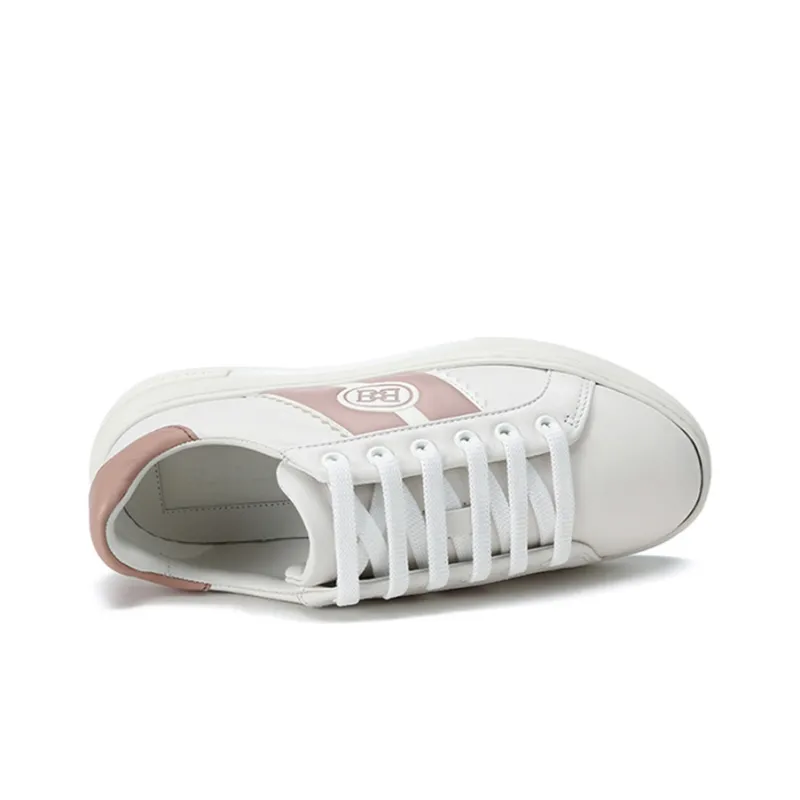 BALLY B Chain Stylish Skateboarding Shoes Women's White Pink Tail-4