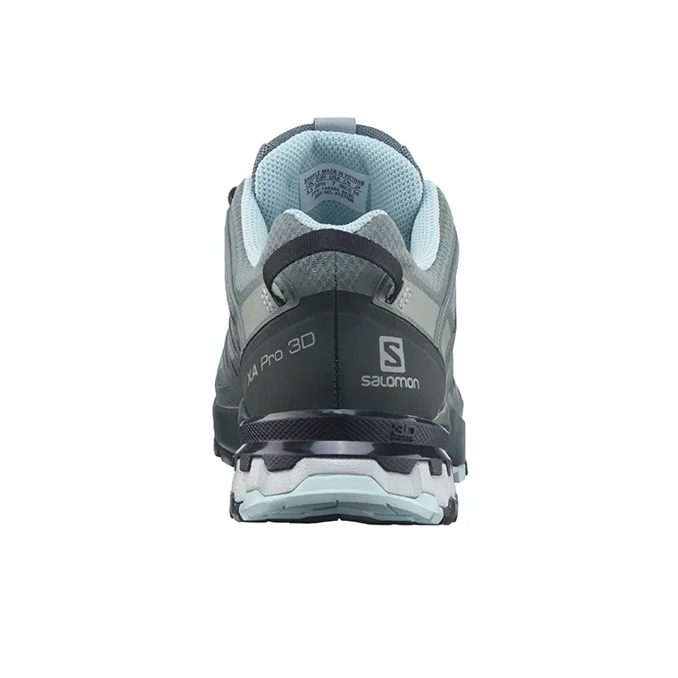 SALOMON XA Pro 3D V8 Wear-Resistant Low-Top Running Shoes Women's Gray Green-3