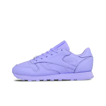 Reebok Classic Leather Running Shoes Women's Low-Top Dark Purple