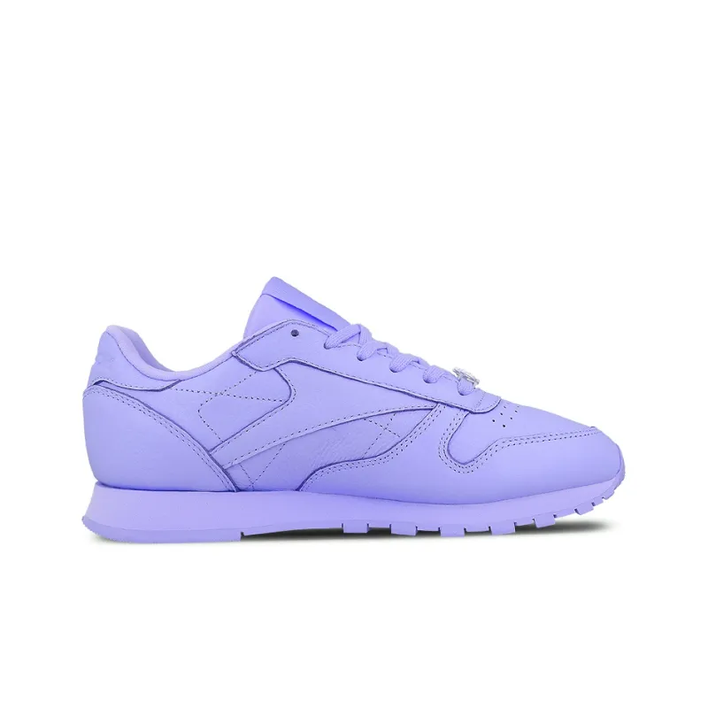 Reebok Classic Leather Running Shoes Women's Low-Top Dark Purple-1