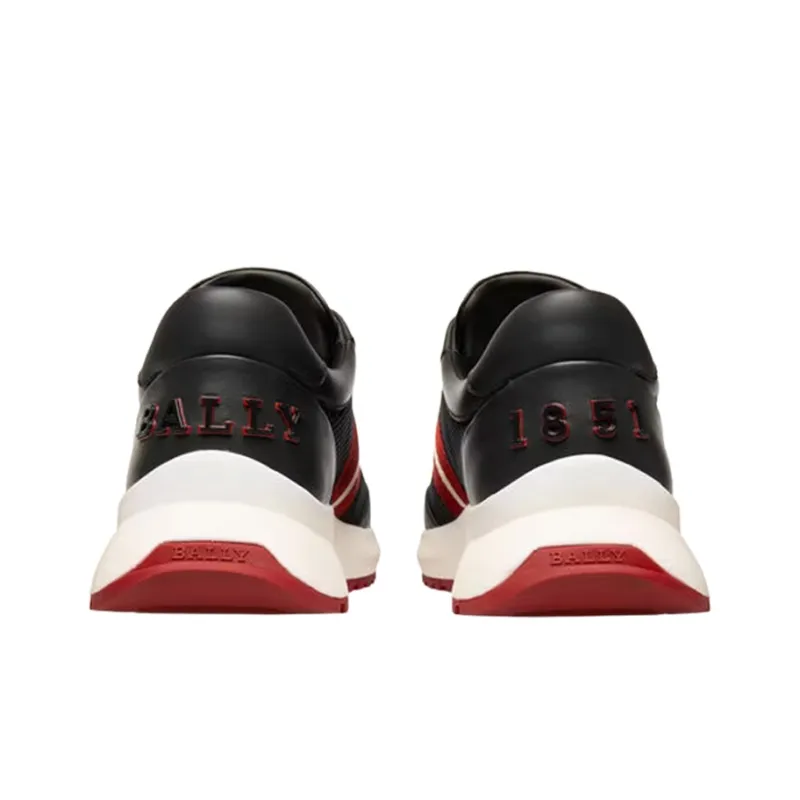 BALLY Daryn Low Top Casual Shoes Men's Black Red-3