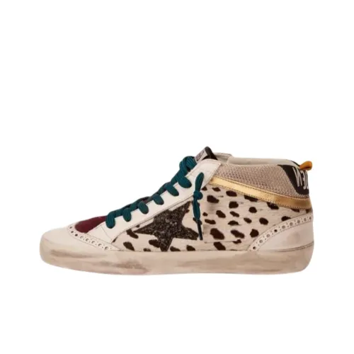 Golden Goose Mid Star Stylish Skateboarding Shoes Women's White Old-fashioned