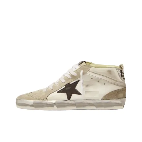 Golden Goose Mid Star Stylish Skateboarding Shoes Women's White