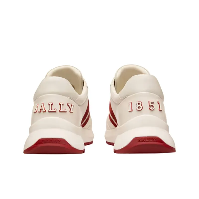 BALLY Daryn Low Top Casual Shoes Men's White Red-3