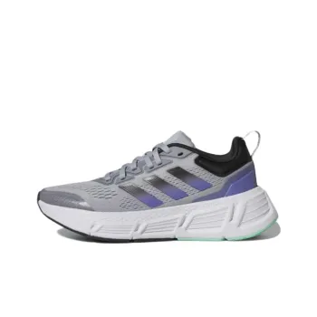 Adidas Questar Cushioning Wear-Resistant Low-Top Running Shoes Women's Gray Purple