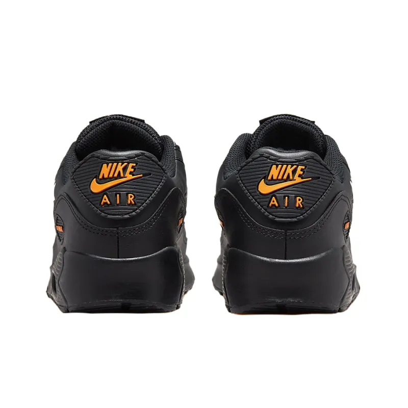 Nike Air Max 90 Cushioning Anti Slip And Wear Resistant Low Top Running Shoes Men's Black-4
