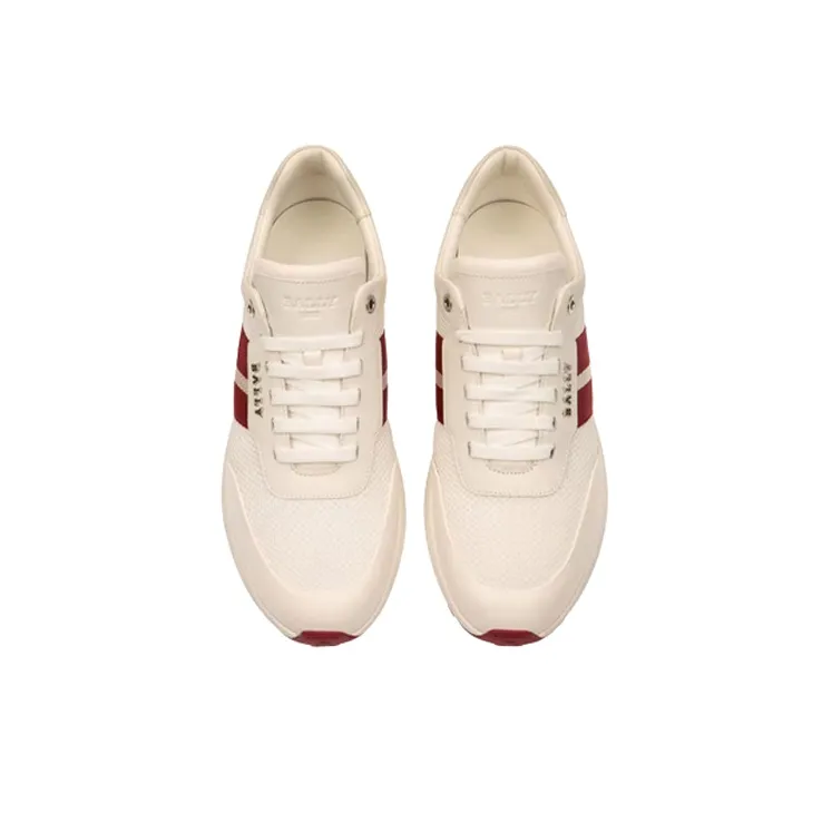 BALLY Daryn Low Top Casual Shoes Men's White Red-2