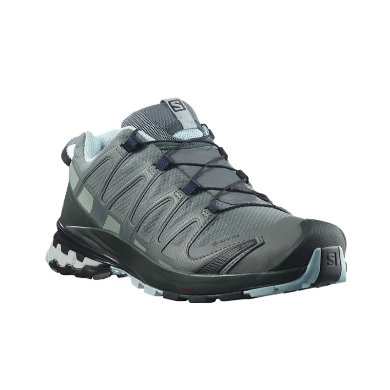 SALOMON XA Pro 3D V8 Wear-Resistant Low-Top Running Shoes Women's Gray Green-1