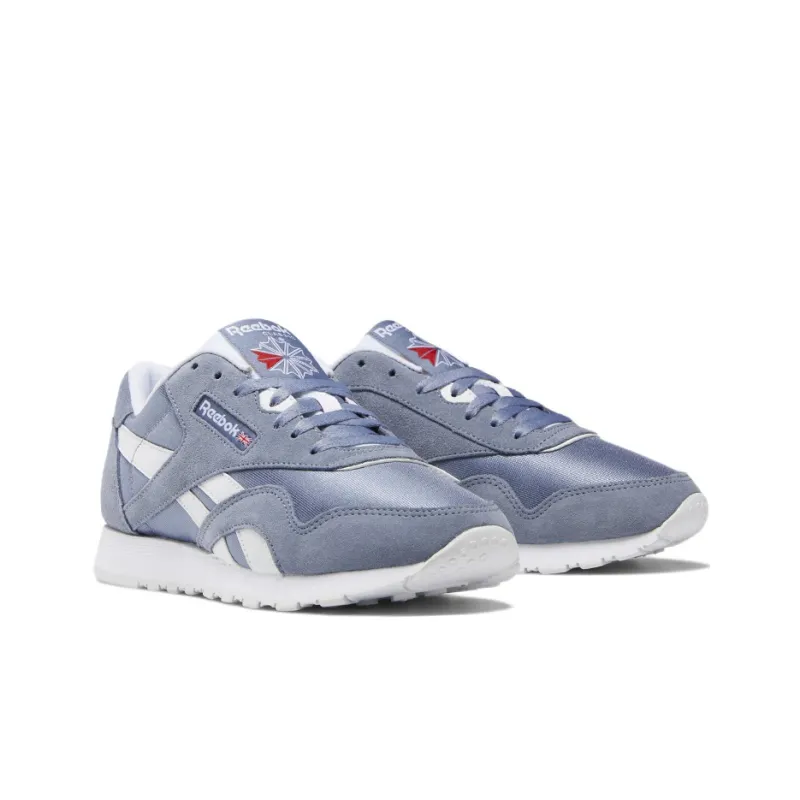 Reebok Classic Nylon Running Shoes Women's Low-Top Light Blue-2