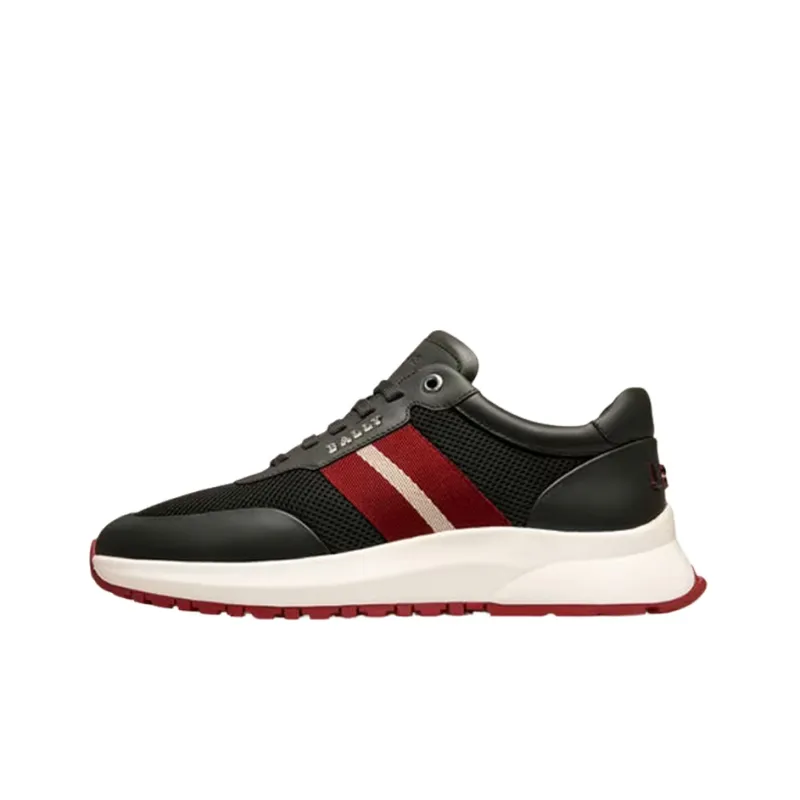 BALLY Daryn Low Top Casual Shoes Men's Black Red-0