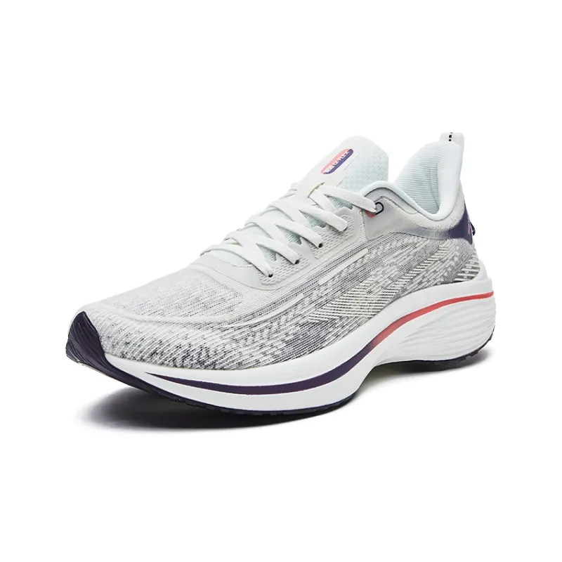 Erke Strange Bullet 3.0 Cushioned Wear-Resistant Breathable Low-Top Running Shoes Men's White-2