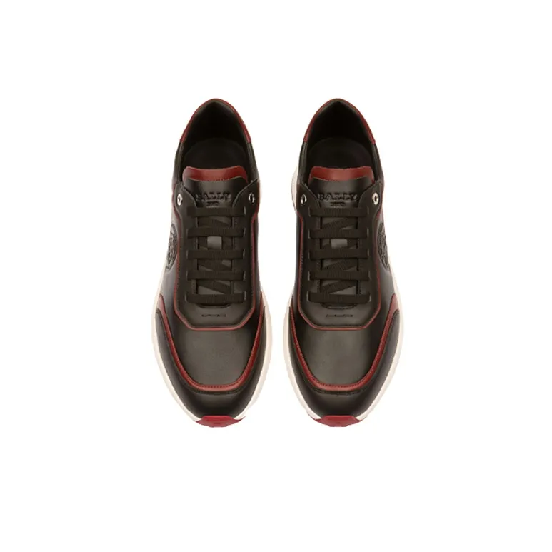 BALLY Demmy Wear-Resistant Low-Top Casual Shoes Men's Black Umber-2