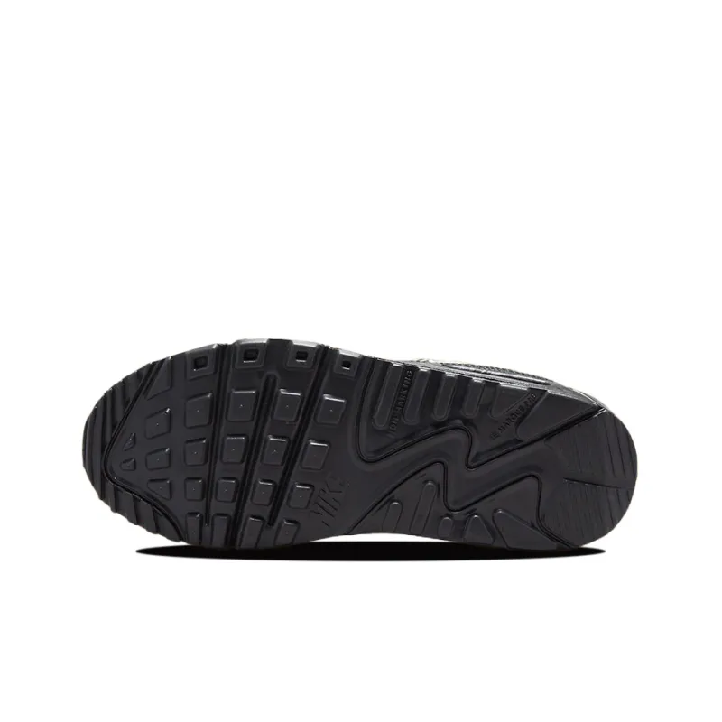 Nike Air Max 90 Cushioning Anti Slip And Wear Resistant Low Top Running Shoes Men's Black-5