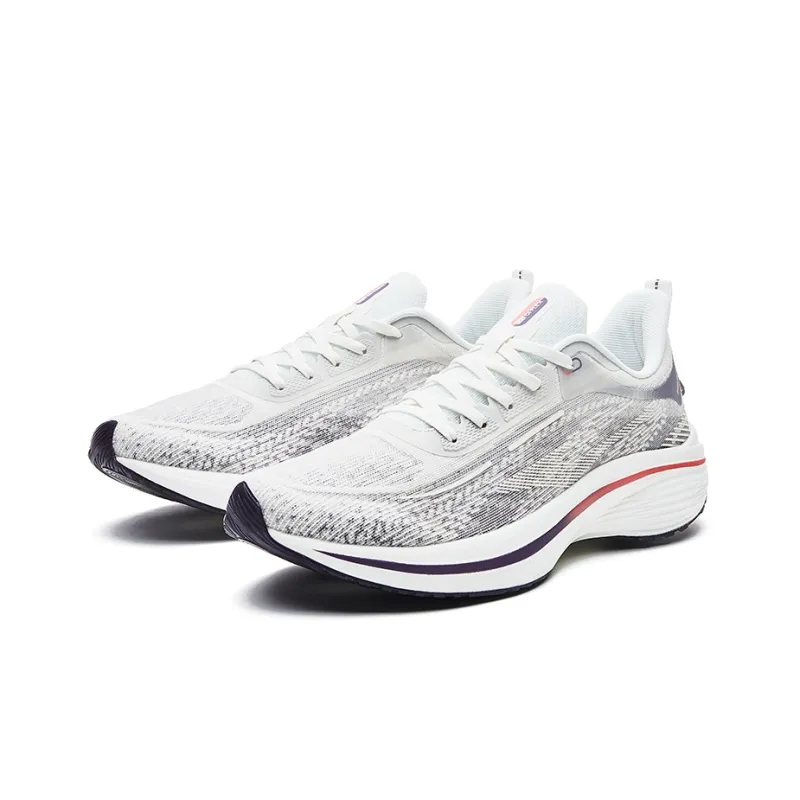 Erke Strange Bullet 3.0 Cushioned Wear-Resistant Breathable Low-Top Running Shoes Men's White-3