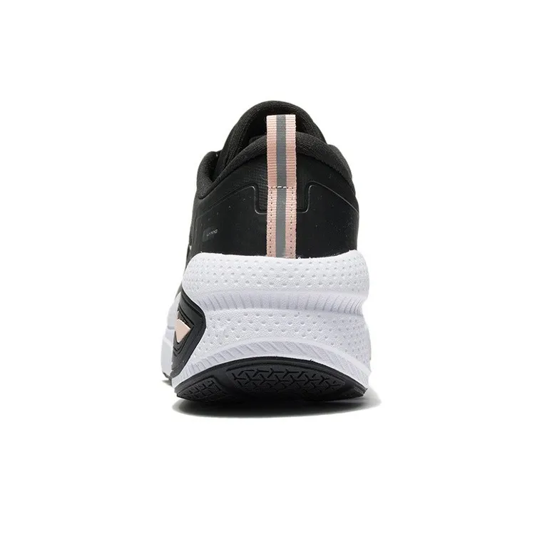 LiNing Cushioned Anti Slip Wear Resistant And Water Resistant Low Top Casual Shoes Women's Black Pink-4