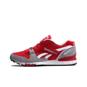 Reebok GL6000 Anti-Slip Wear-Resistant Low-Top Running Shoes Men's Dynamic Red Gray