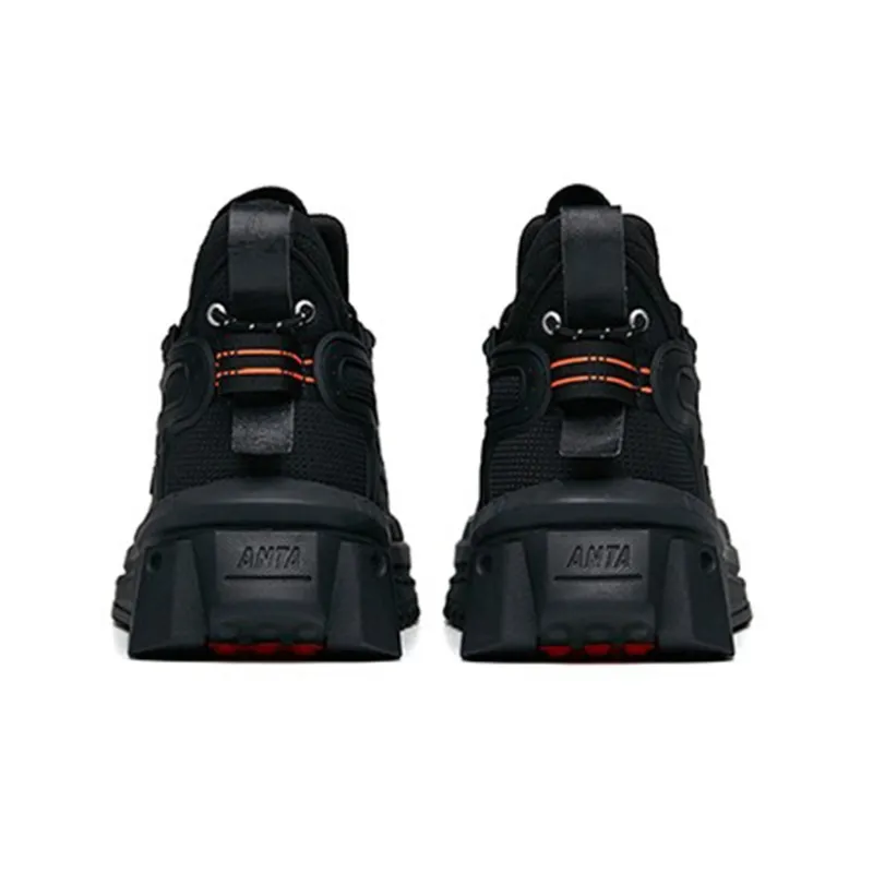 Anta Shadow Pro Edition Mid Top Skateboard Shoes Men's Black Orange-4