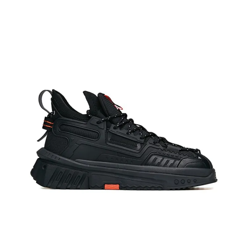 Anta Shadow Pro Edition Mid Top Skateboard Shoes Men's Black Orange-1