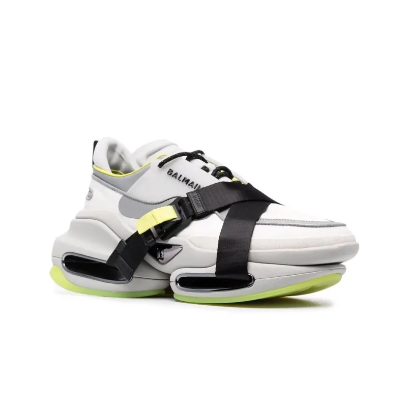BALMAIN B Bold Low Top White Yellow-2