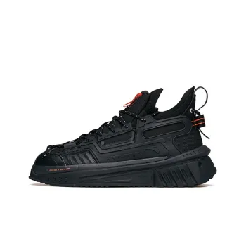 Anta Shadow Pro Edition Mid Top Skateboard Shoes Men's Black Orange