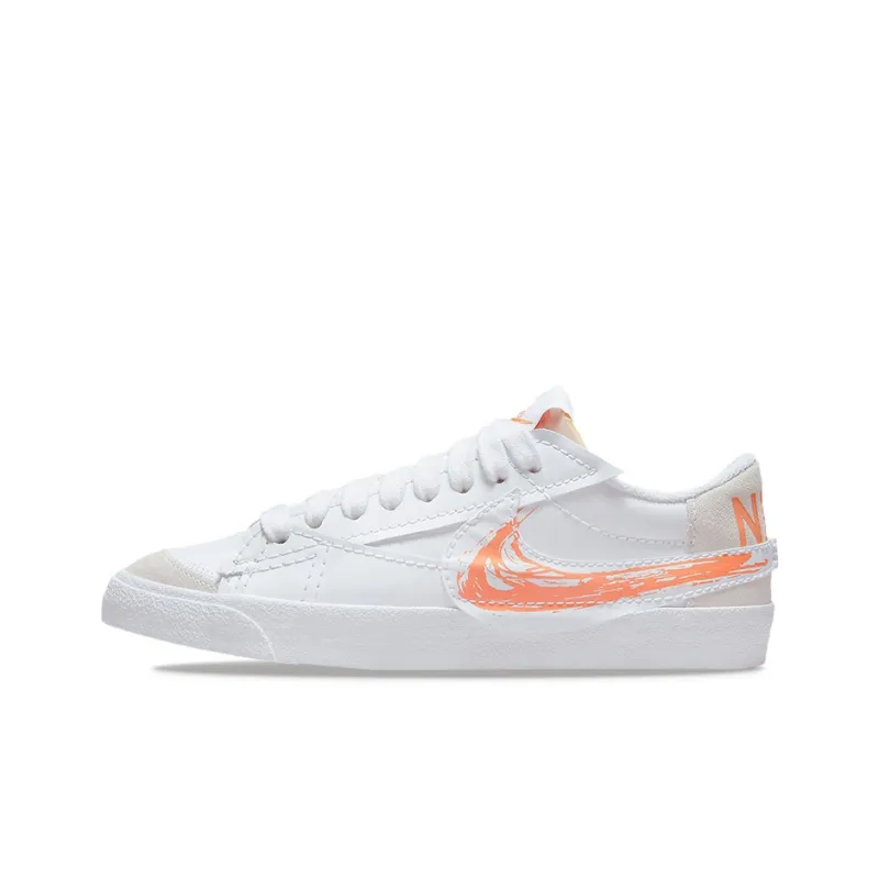 Nike Blazer Low '77 Jumbo Scribble Swoosh White Orange Trance Women's-0