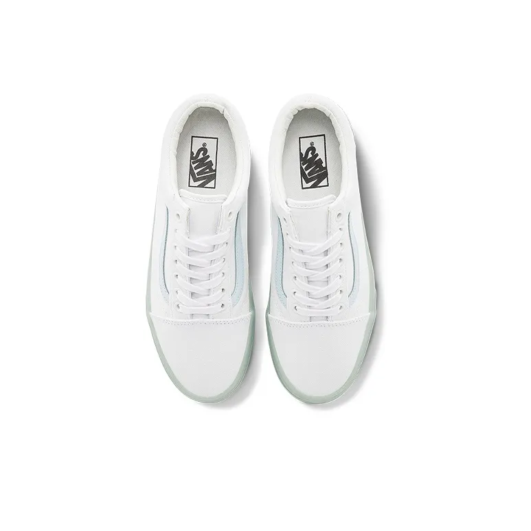 Vans Old Skool Side Stripe Lightweight Wear Resistant Low Top Casual Skate Shoes Unisex Blue-2