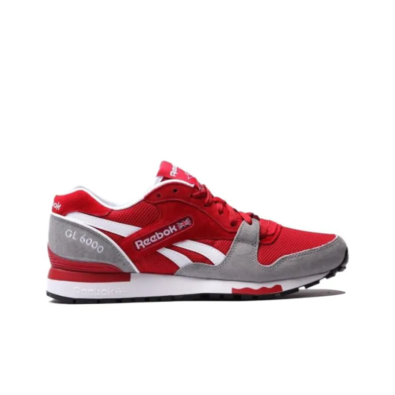 Reebok GL6000 Anti-Slip Wear-Resistant Low-Top Running Shoes Men's Dynamic Red Gray-1
