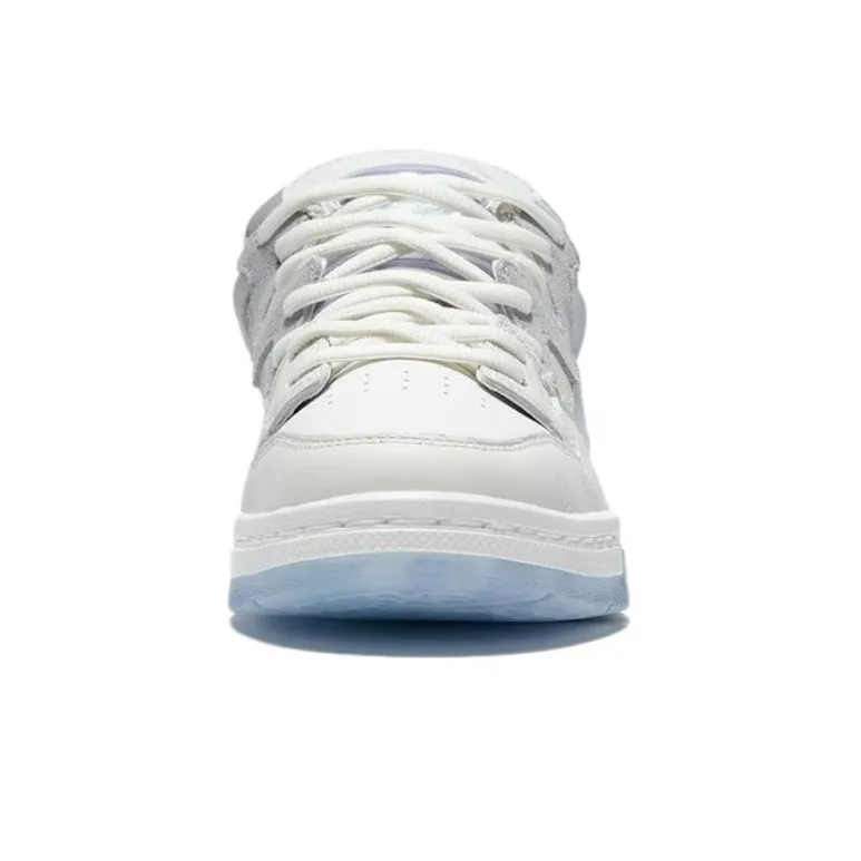 LiNing Wei Wu PRO Coverage Warm Slip Resistant High Top Skateboard Shoes Gray White-4