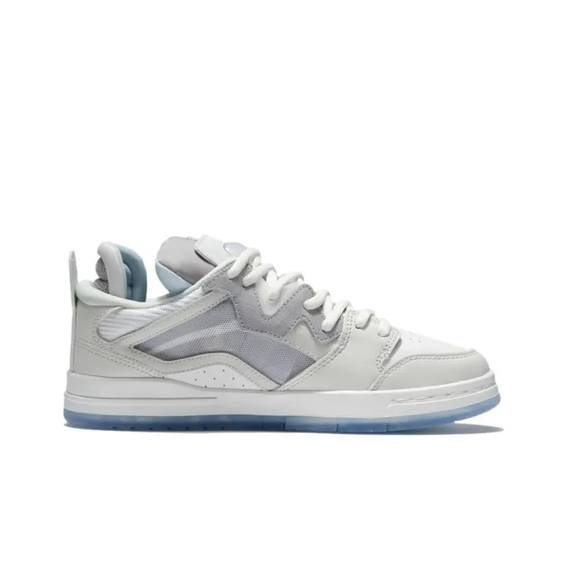 LiNing Wei Wu PRO Coverage Warm Slip Resistant High Top Skateboard Shoes Gray White-1
