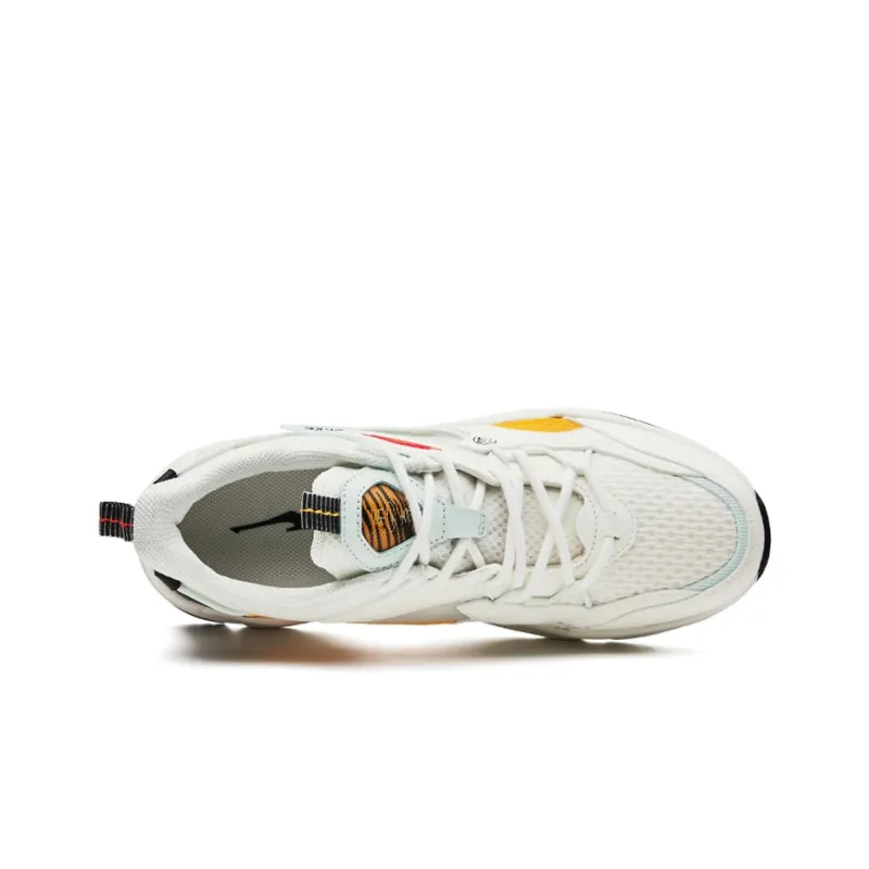 Erke Tiger Vision Cushioned Slip Resistant Low Top Sports Casual Shoes Men's White Yellow-2