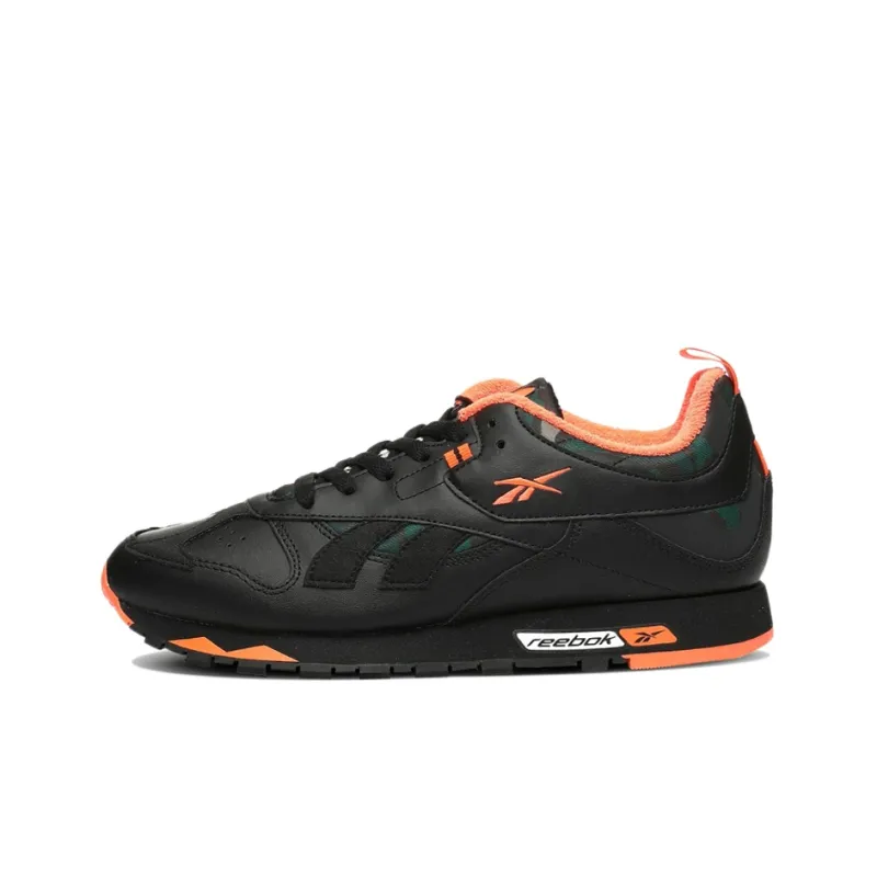 Reebok Classic Leather RC 1.0 Running Shoes Men Low-Top Black/Orange-0