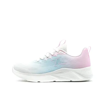 XTEP Running Shoes Women's Low-Top Sail White/Electronic Pink Blue/Arctic Peach Pink