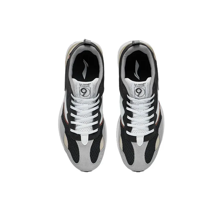 LiNing Fangyuan Classic Low-Top Casual Shoes Men's Black Gray-3