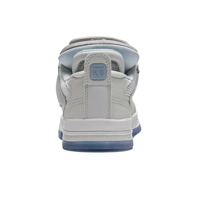 LiNing Pro Abrasion Resistant Breathable Low Top Skateboard Shoes Women's Frost White-4