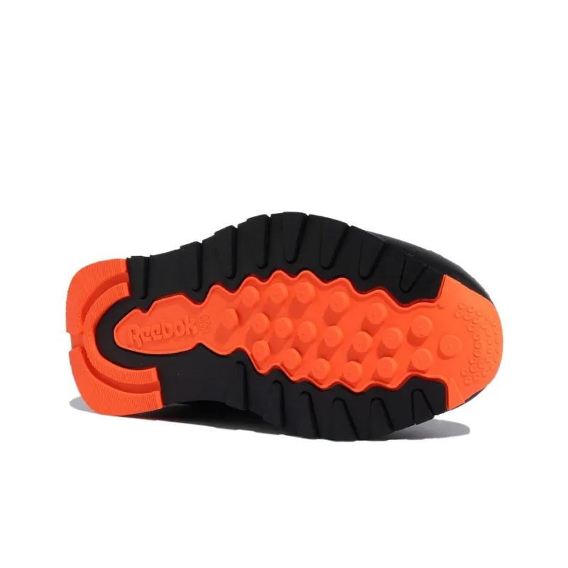 Reebok Classic Leather RC 1.0 Running Shoes Men Low-Top Black/Orange-4