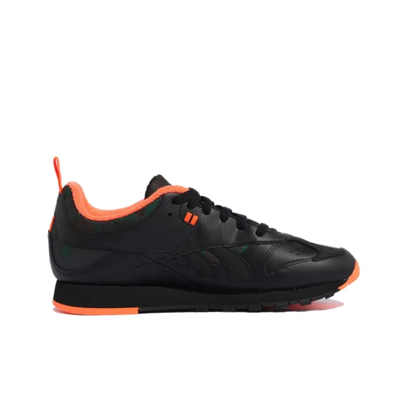 Reebok Classic Leather RC 1.0 Running Shoes Men Low-Top Black/Orange-1