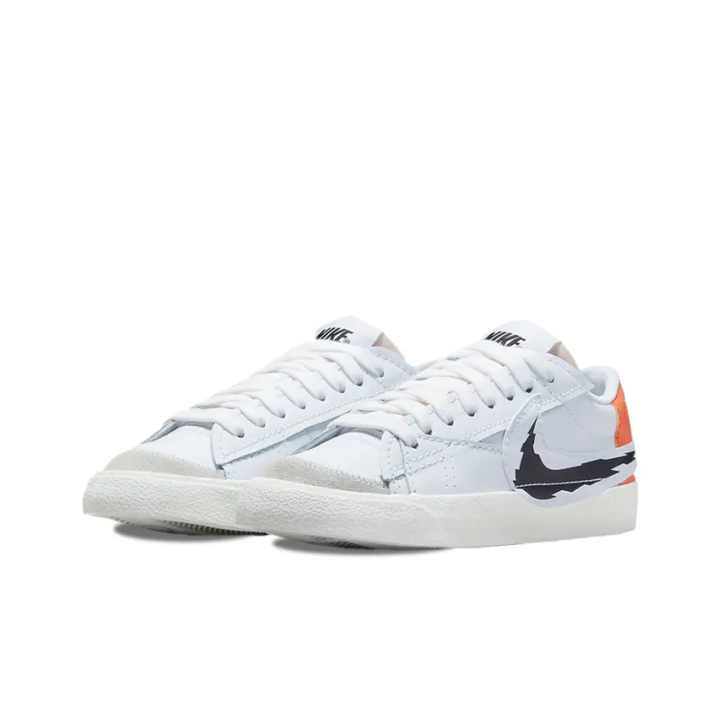 Nike Blazer Low 77 Jumbo White Summit White Magma Orange Black-2