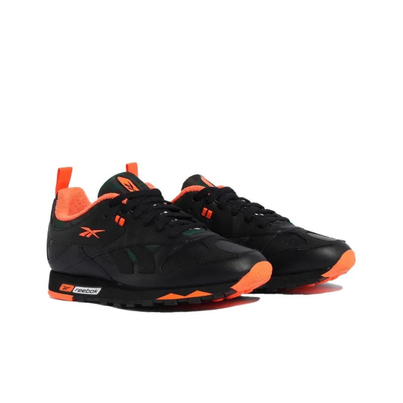 Reebok Classic Leather RC 1.0 Running Shoes Men Low-Top Black/Orange-2