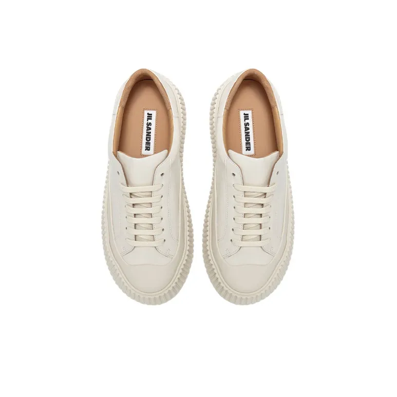 JIL SANDER Low Top Stylish Skateboarding Shoes Women's White-4