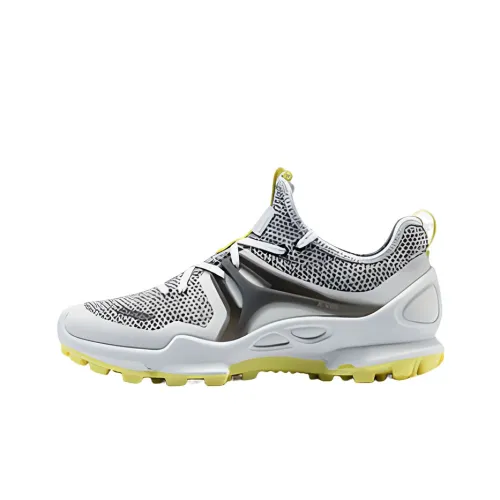 Ecco Walking C Outdoor Boots Men Low-Top Yellow Gray