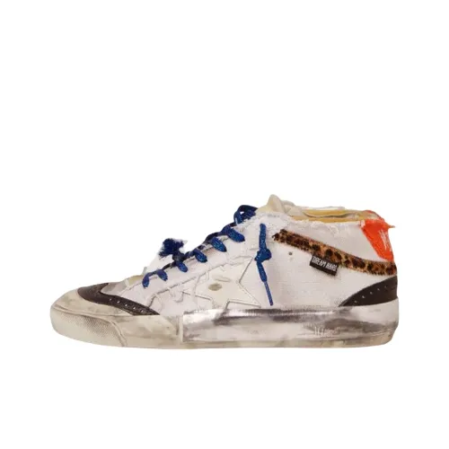 Golden Goose Mid Star Stylish Skateboarding Shoes Men's White