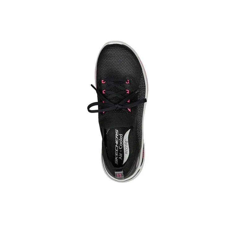 Skechers Go Walk Arch Fit Clancy Cushioning Anti-Slip Wear-Resistant Breathability Low-Top Casual Shoes Women's Black-2